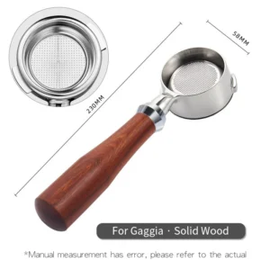 Bezdenny portafiltr 58 mm do Gaggia Classic Pro — nagi kosz filtrujący baristy Jasnozielony