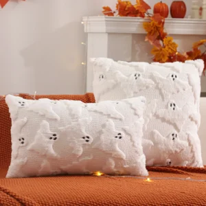 Poszewka Halloween dynia duch jesienna dekoracja domu Biały