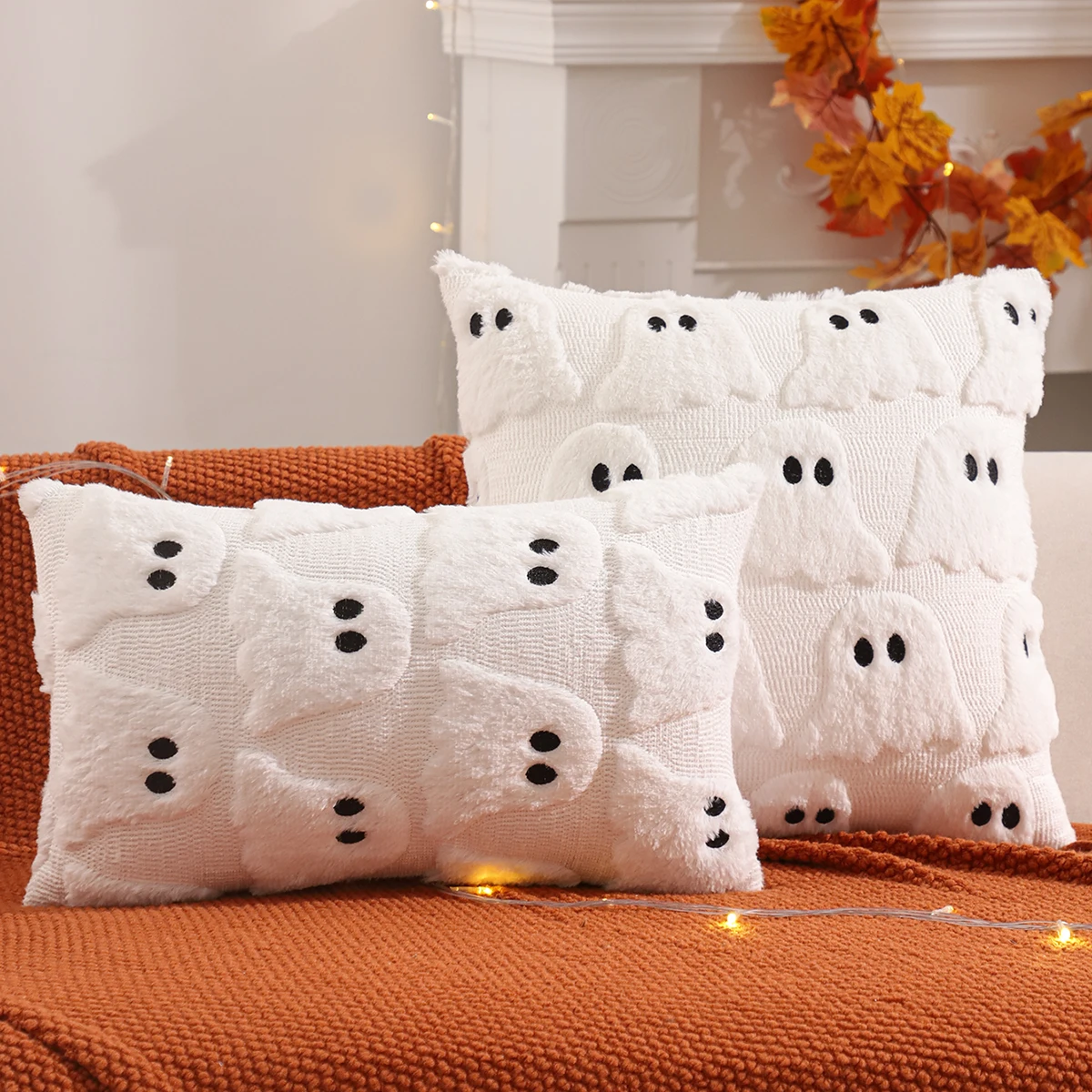 Poszewka Halloween dynia duch jesienna dekoracja domu Czarny