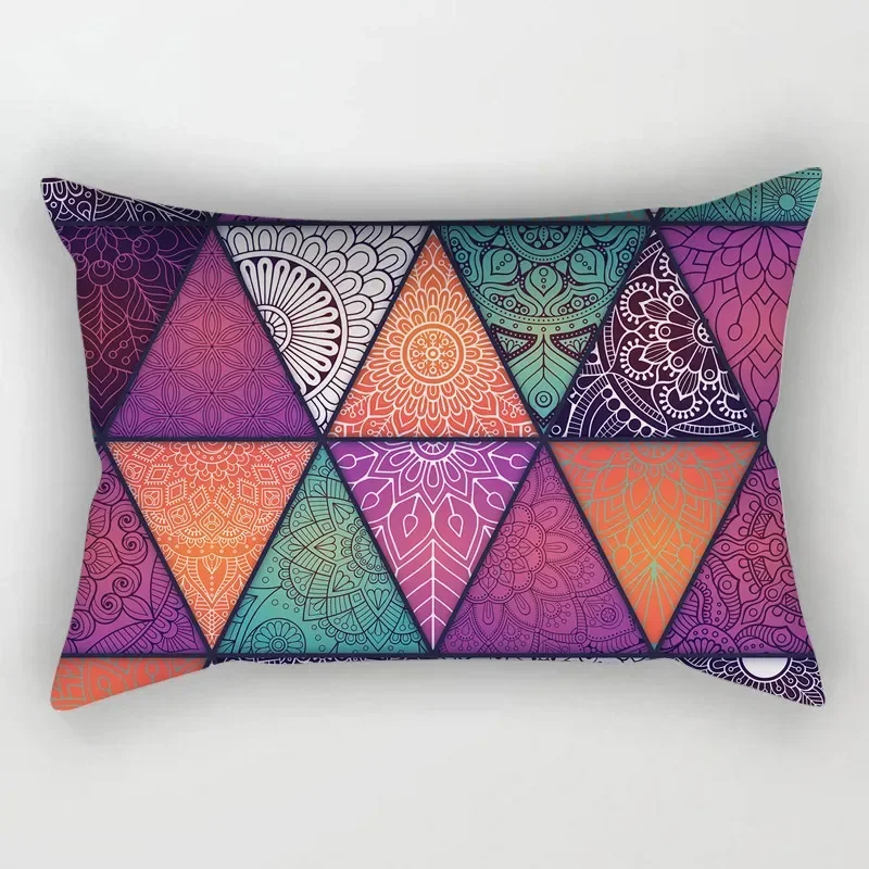 Poszewka na poduszkę w stylu etnicznym boho Mandala Złoty