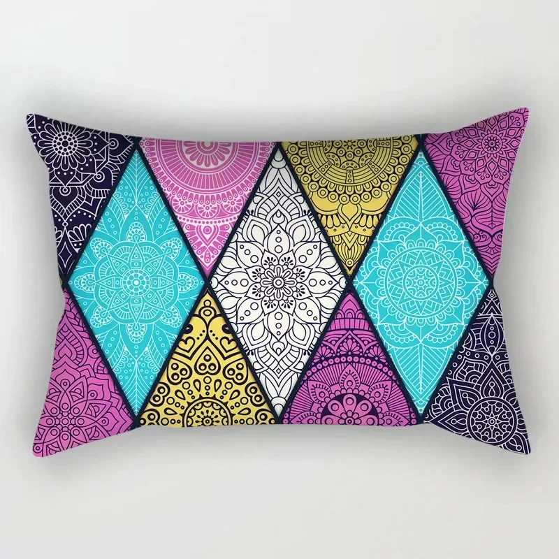 Poszewka na poduszkę w stylu etnicznym boho Mandala Jasnoszary