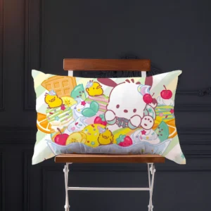 Poszewka na poduszkę kawaii Pochacco — dekoracyjna do sofy i salonu Czarny