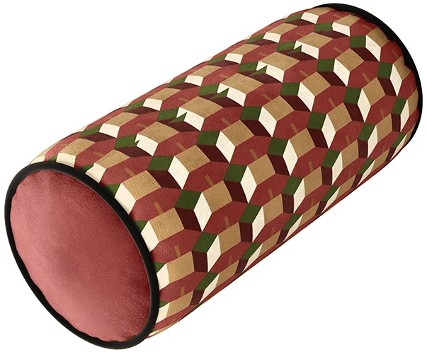 Poszewka na poduszkę z aksamitu w retro wzór geometryczny Kolba