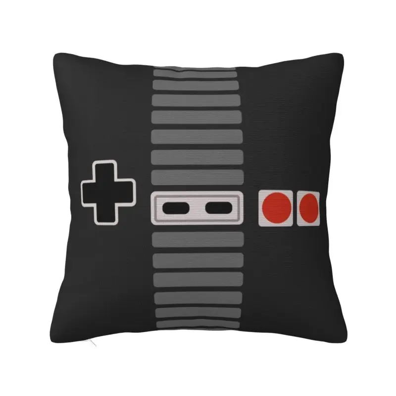 Poszewka na poduszkę retro z motywem kontrolera do gier 40x40 cm Beżowy