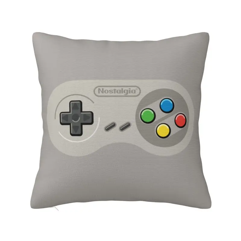 Poszewka na poduszkę retro z motywem kontrolera do gier 40x40 cm Fioletowy