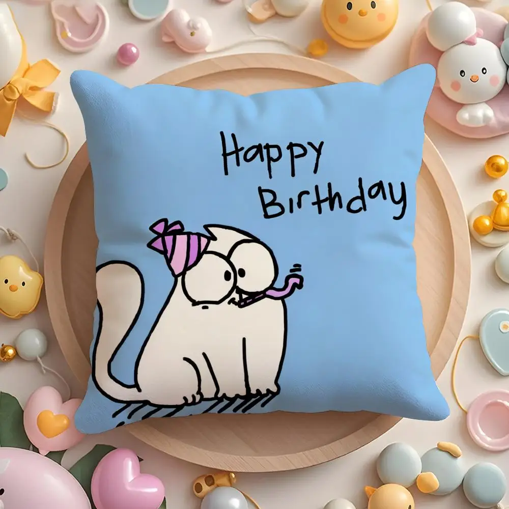 Pluszowa poszewka Simon's Cat dwustronna — ciepła i zmywalna Brązowy