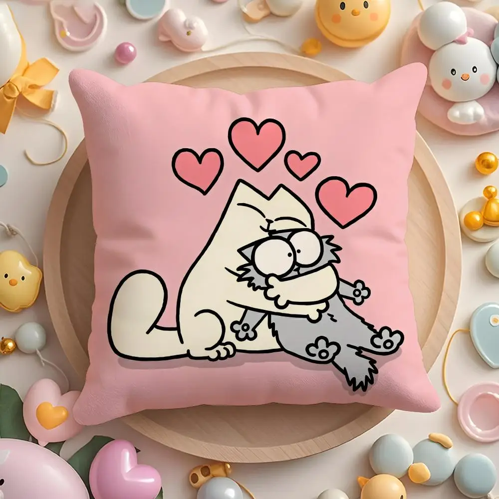 Pluszowa poszewka Simon's Cat dwustronna — ciepła i zmywalna Czarny