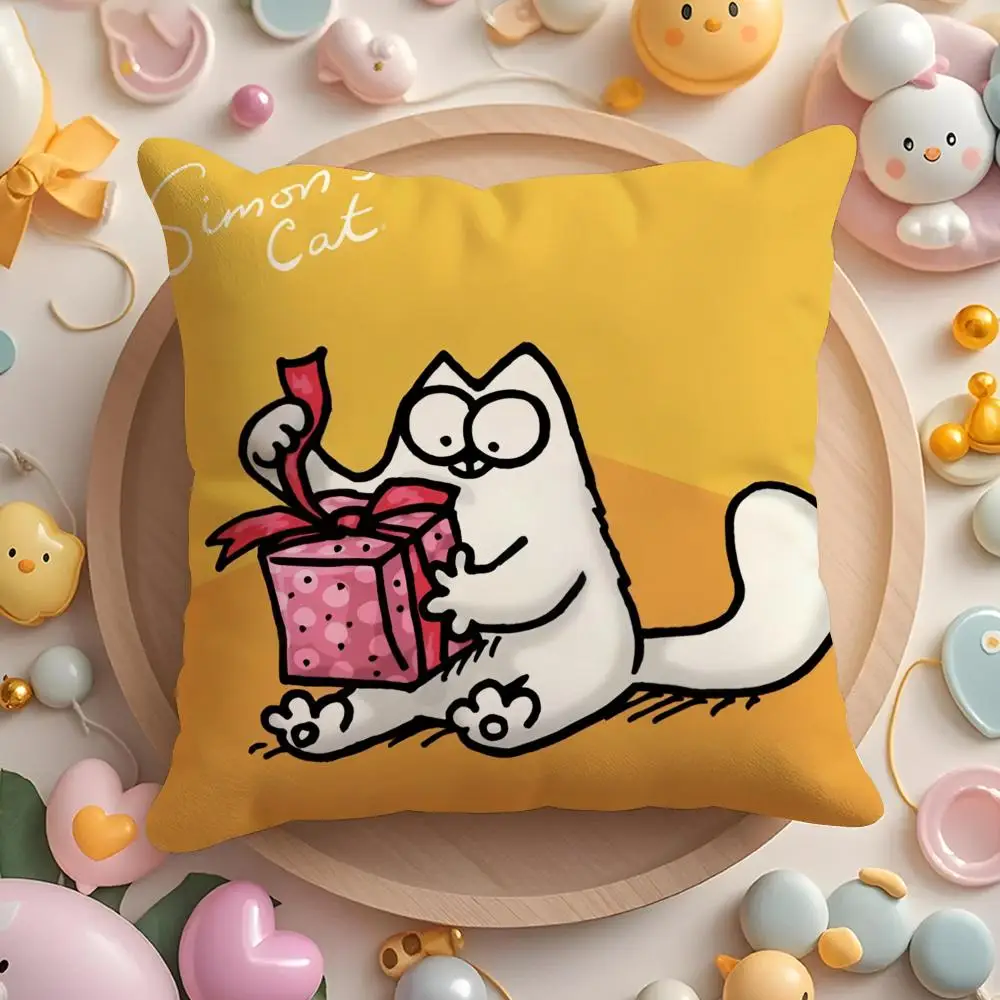 Pluszowa poszewka Simon's Cat dwustronna — ciepła i zmywalna Fioletowy