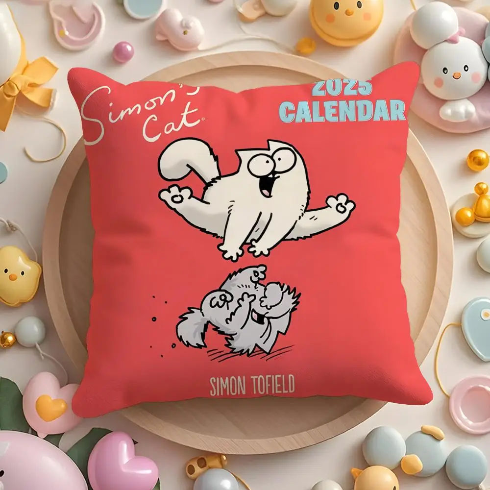 Pluszowa poszewka Simon's Cat dwustronna — ciepła i zmywalna Pomarańczowy