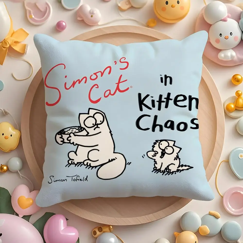 Pluszowa poszewka Simon's Cat dwustronna — ciepła i zmywalna Różowy