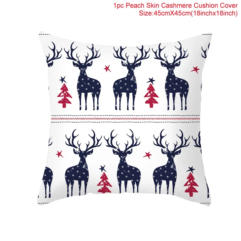 Poszewka na poduszkę świąteczna 45 cm — dekoracja domu Noel Xmas Ciemny szary