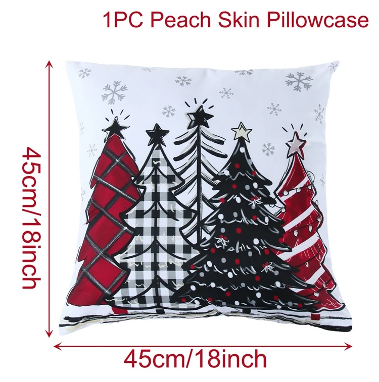 Poszewka na poduszkę świąteczna 45 cm — dekoracja domu Noel Xmas Czekolada
