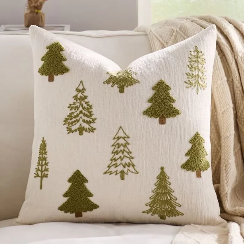 Poszewka świąteczna haftowana Merry Christmas na sofę Wielo