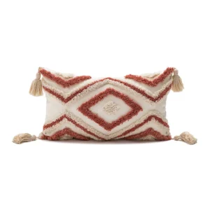 Poszewka tufted diamenty zielona czarna pomarańczowa boho Czarny jasny