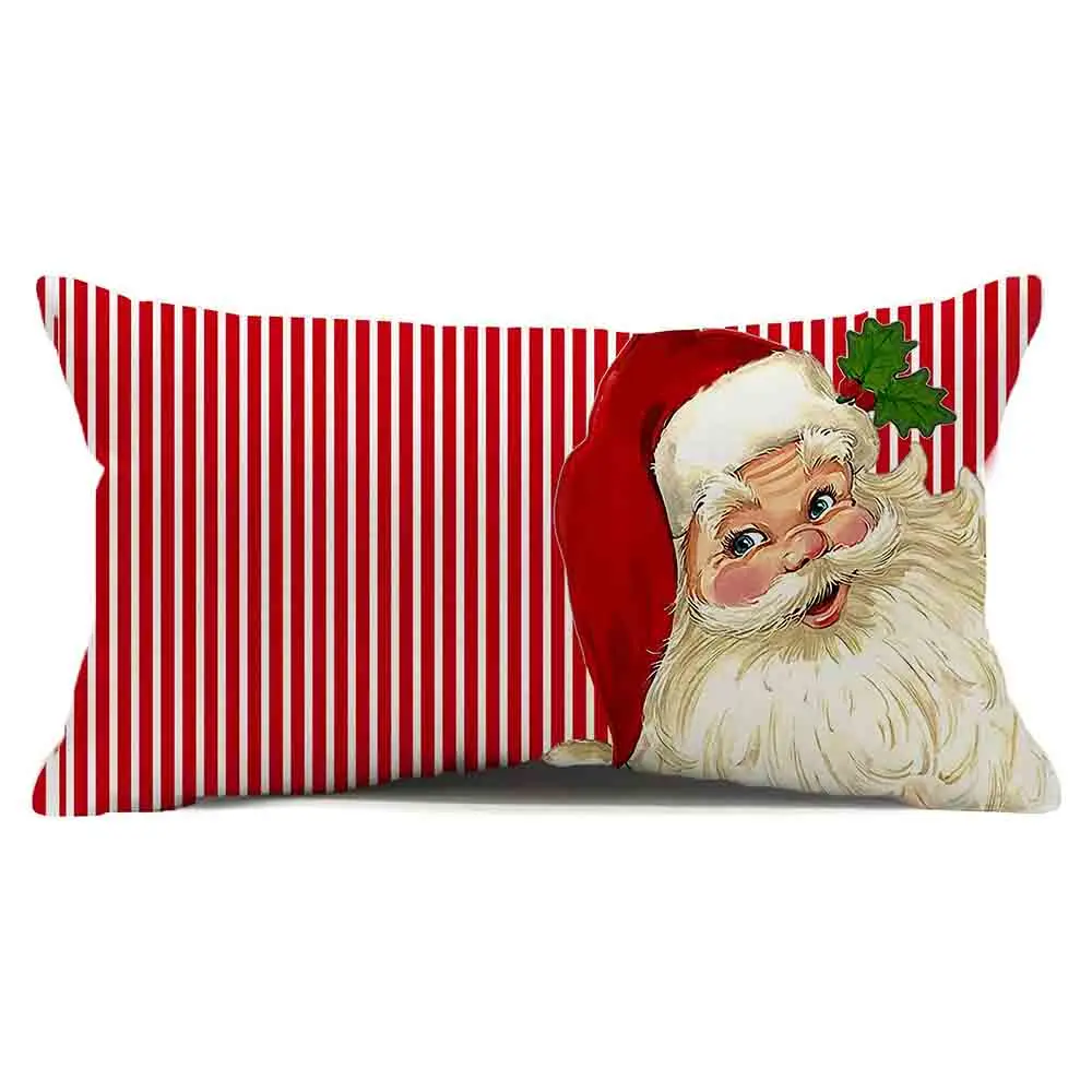 Poszewka na poduszkę wzór choinki świąteczna ozdobna 30x50 cm Fioletowy