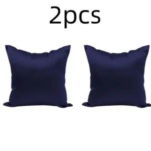 Poszewka z imitacji jedwabiu z satyny, zestaw 2 szt. Ciemnoniebieski