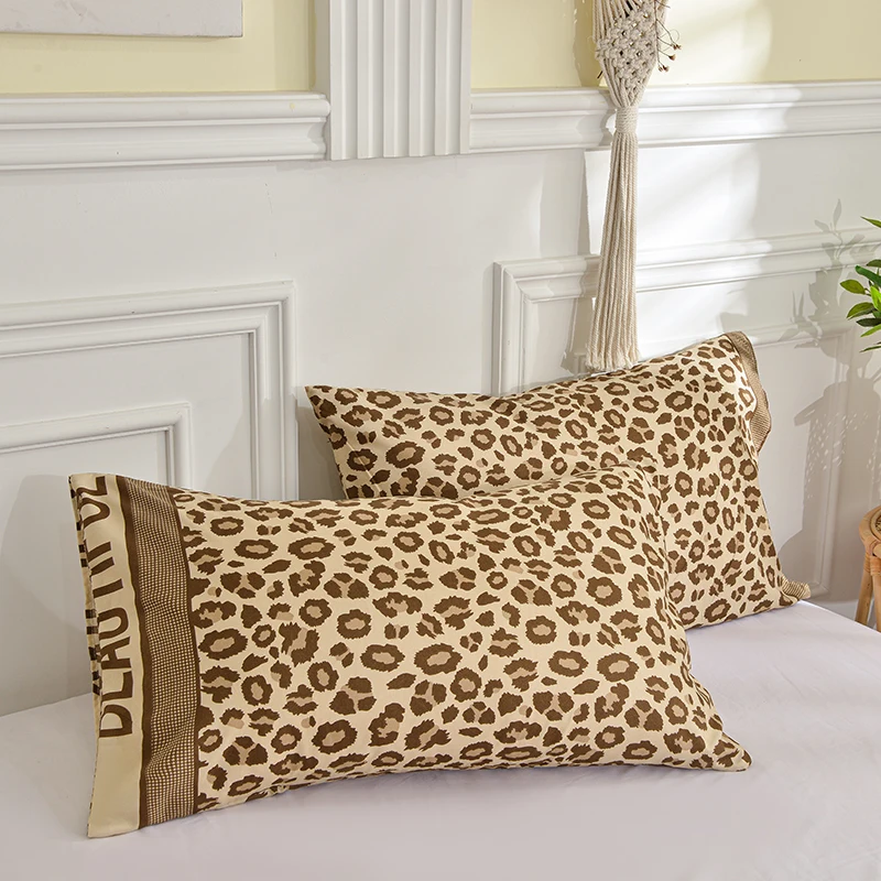 Poszewki na poduszki drukowane 48×74 cm — komplet 2 sztuk do łóżka Biały
