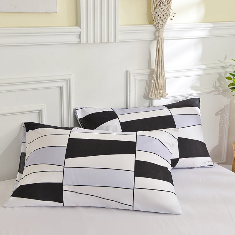 Poszewki na poduszki drukowane 48×74 cm — komplet 2 sztuk do łóżka Jasnozielony