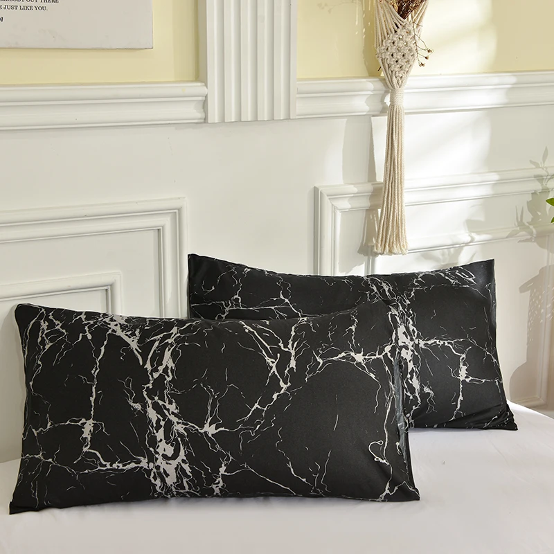 Poszewki na poduszki drukowane 48×74 cm — komplet 2 sztuk do łóżka Różowy