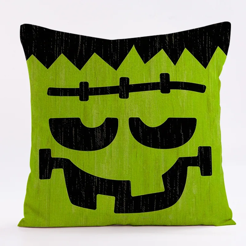 Poszewki na poduszki Halloween 45x45 - dynia, kot, duch, 4 szt. Beżowy