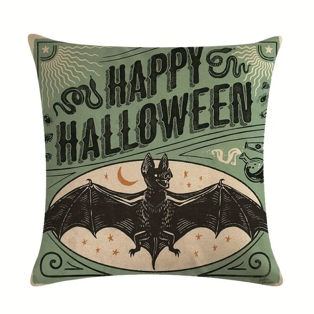 Poszewki na poduszki Halloween 45x45 - dynia, kot, duch, 4 szt. Błękitny