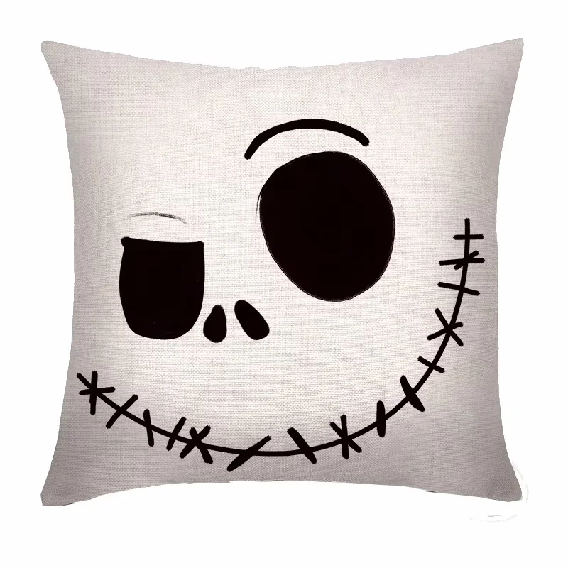 Poszewki na poduszki Halloween 45x45 - dynia, kot, duch, 4 szt. Brązowy
