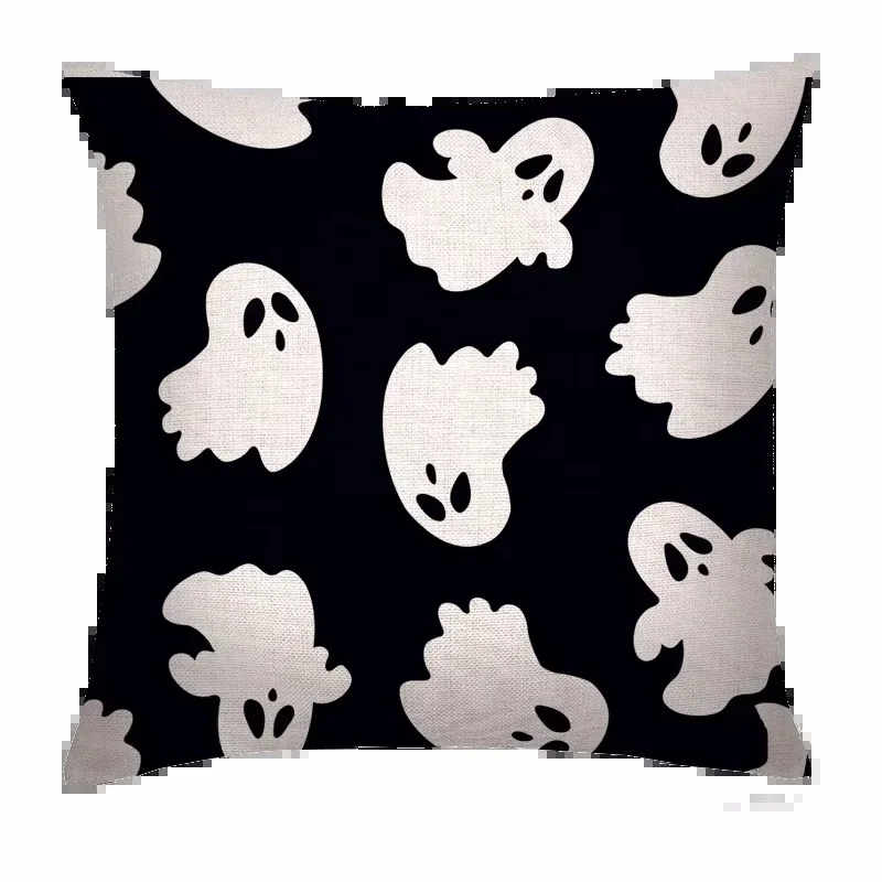 Poszewki na poduszki Halloween 45x45 - dynia, kot, duch, 4 szt. Kolba