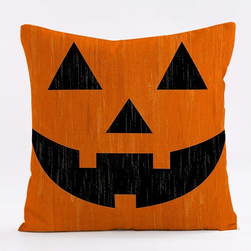 Poszewki na poduszki Halloween 45x45 - dynia, kot, duch, 4 szt. Niebieski
