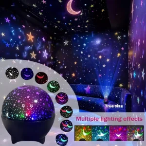 Projektor gwiazd LED RGB 7 trybów lampka nocna księżyc na USB Rgb