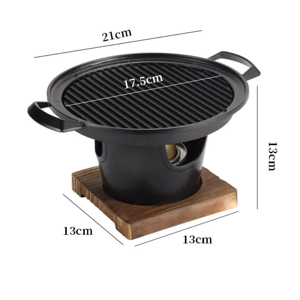 Przenośny mini grill stołowy na alkohol Szary