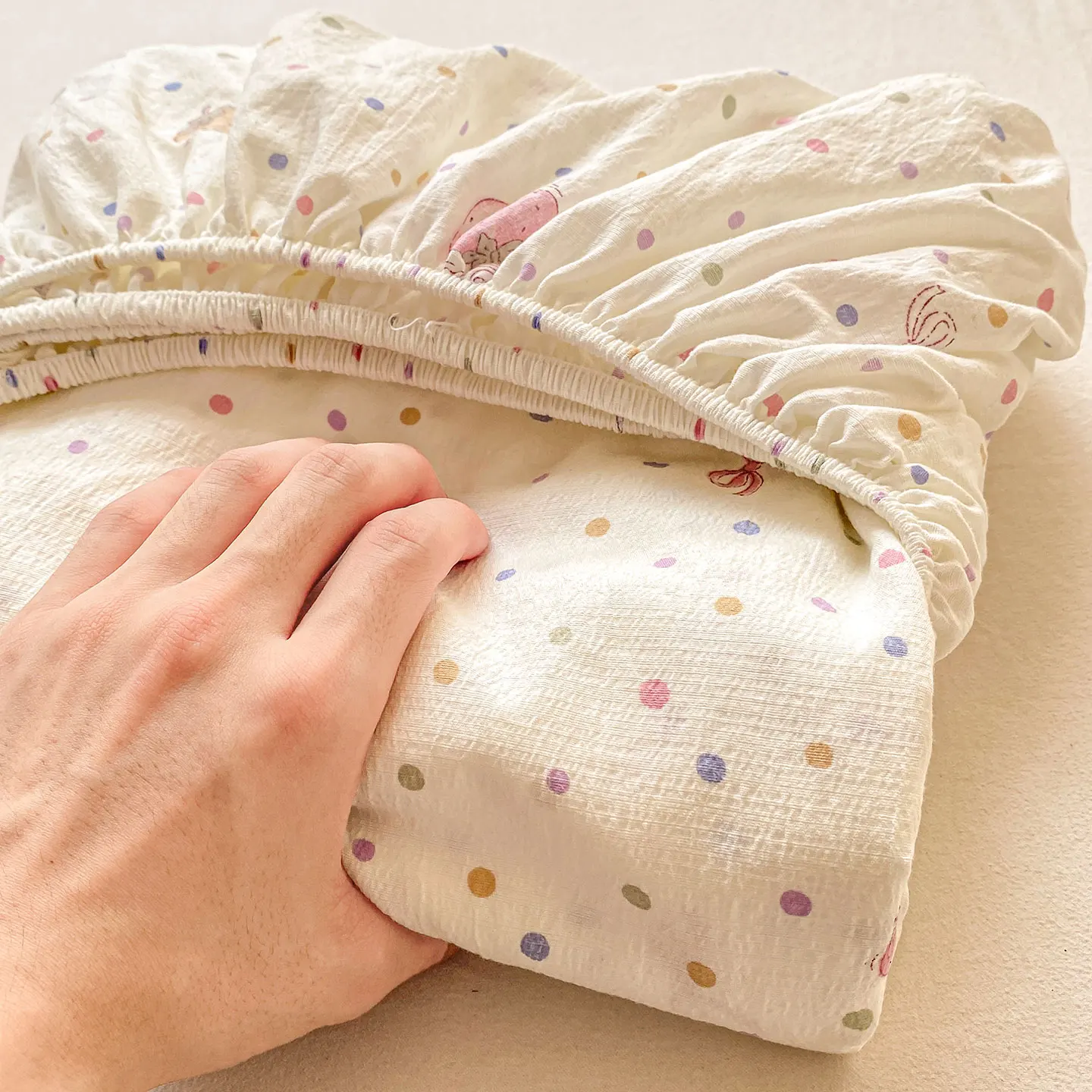 Prześcieradło z gumką bawełna prana na materac do 250x250 cm Biały