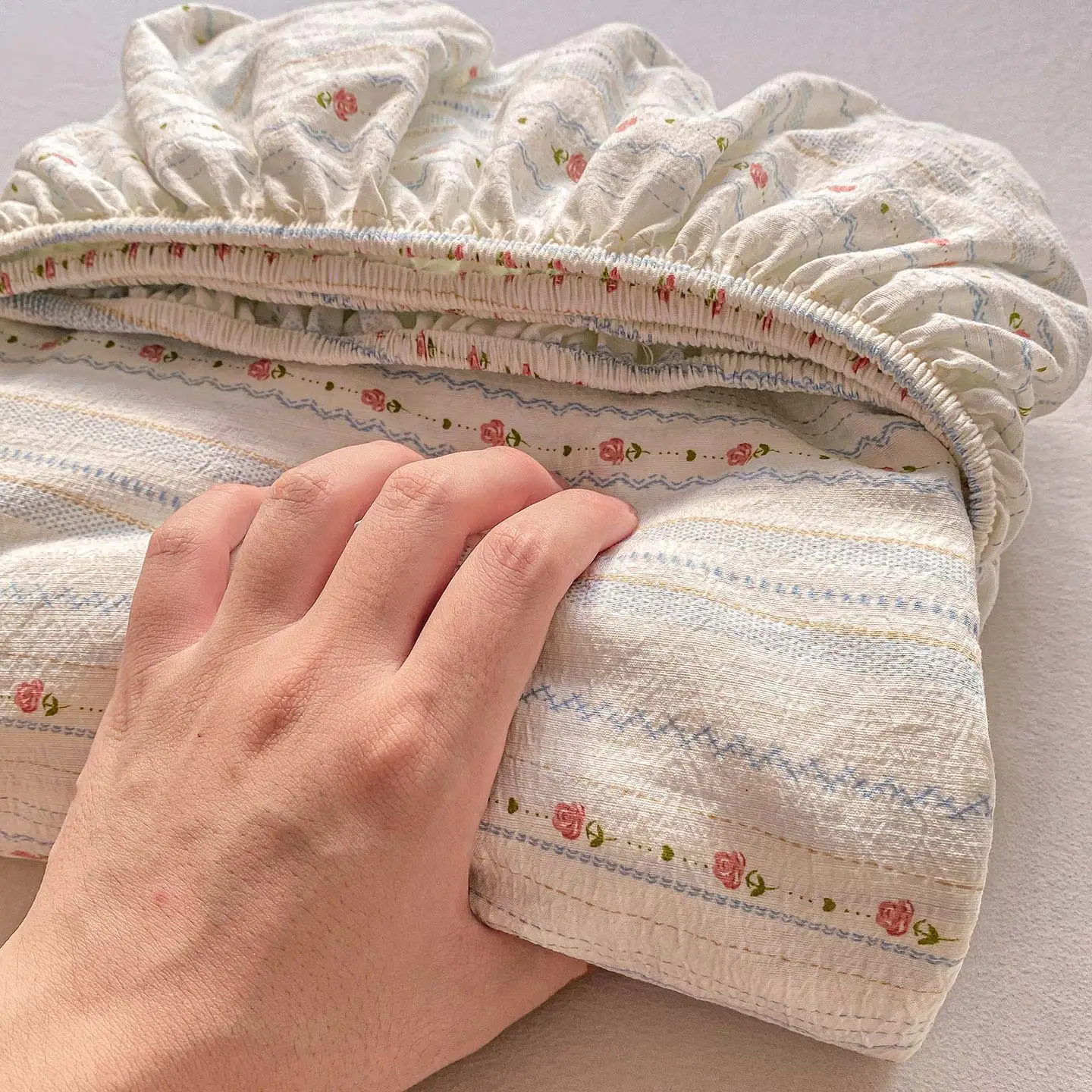 Prześcieradło z gumką bawełna prana na materac do 250x250 cm Fioletowy/фиолетовый