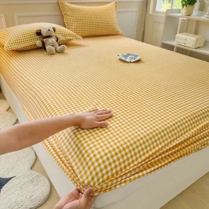 Prześcieradło z gumką regulowane non-slip do łóżka double king queen Biały