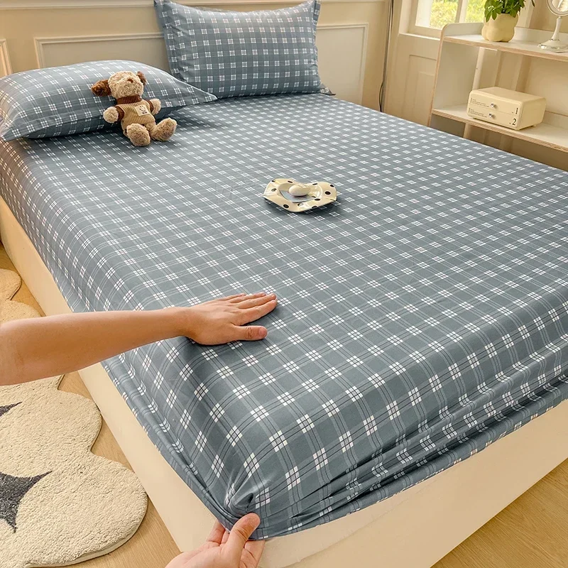 Prześcieradło z gumką regulowane non-slip do łóżka double king queen Czarny