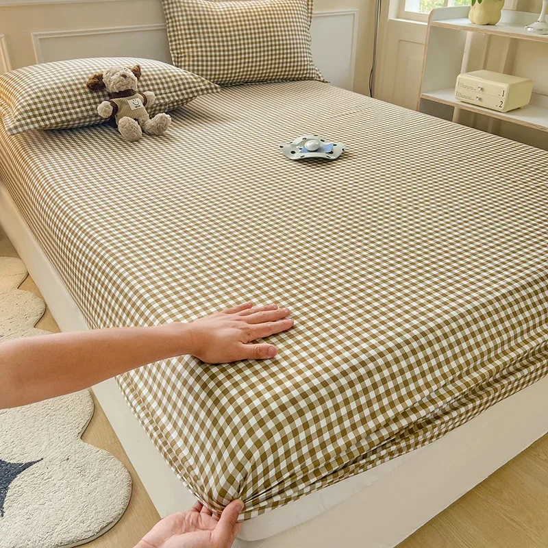 Prześcieradło z gumką regulowane non-slip do łóżka double king queen Zielony