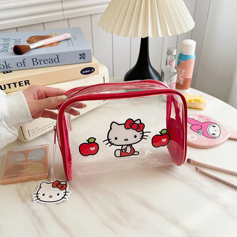 Przezroczysta kosmetyczka Hello Kitty, duża Czerwony