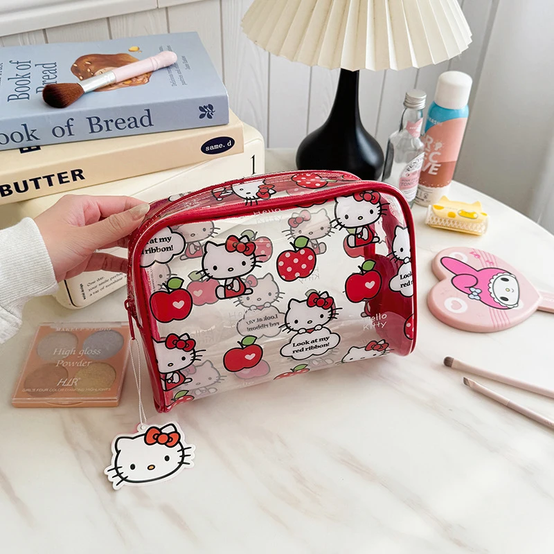 Przezroczysta kosmetyczka Hello Kitty, duża Różowy