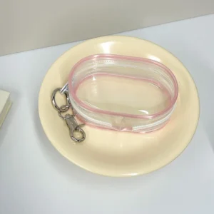 Przezroczyste etui na kabel i słuchawki z brelokiem Jasny
