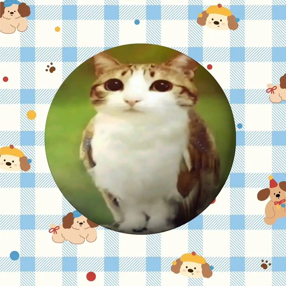 Przypinka z kotem mem kawaii broszka Błękitny