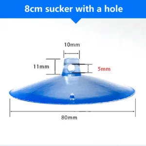 Przyssawki PVC z podwójnym otworem - 5 szt. Biały
