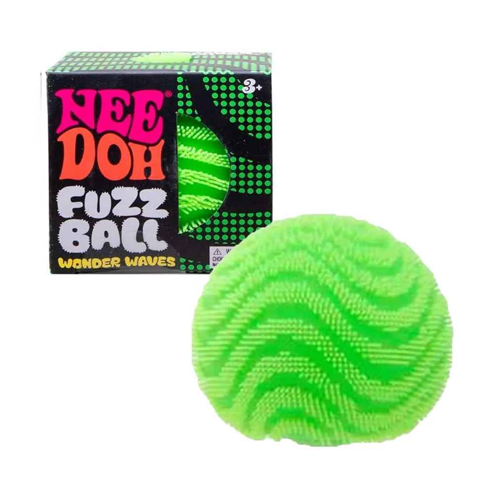 Puszysta piłka antystresowa NeeDoh Fuzz Ball sensoryczna Khaki