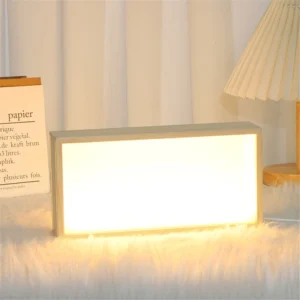 Ramka na zdjęcia z podświetleniem LED DIY biurko dekoracja żółty