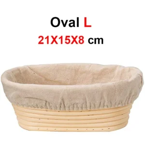 Rattanowy koszyk do wyrastania chleba UPORS, owalny Brązowy