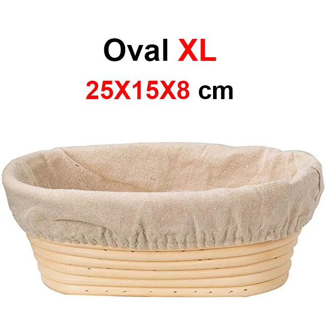 Rattanowy koszyk do wyrastania chleba UPORS, owalny Niebieski