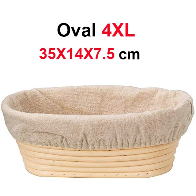 Rattanowy koszyk do wyrastania chleba UPORS, owalny żółty