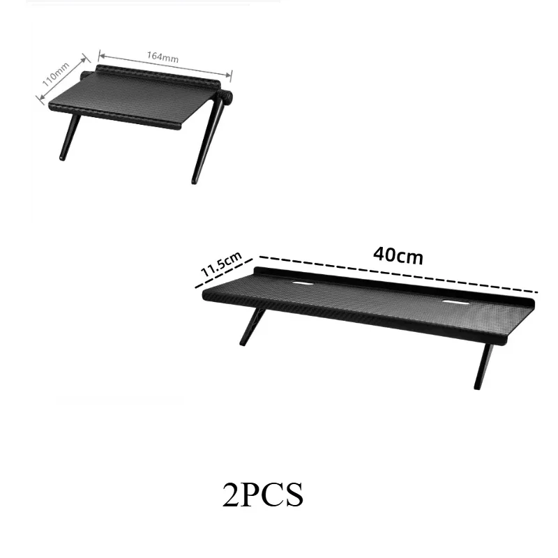 Regulowana półka na router nad telewizor z organizacją kabli 2Pcs 16cm 40cm