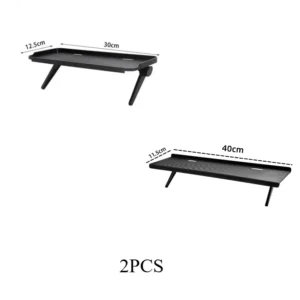 Regulowana półka na router nad telewizor z organizacją kabli 2Pcs 30cm 40cm