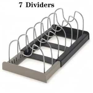 Rozsuwany stojak na garnki i naczynia ze stali 7 dividers