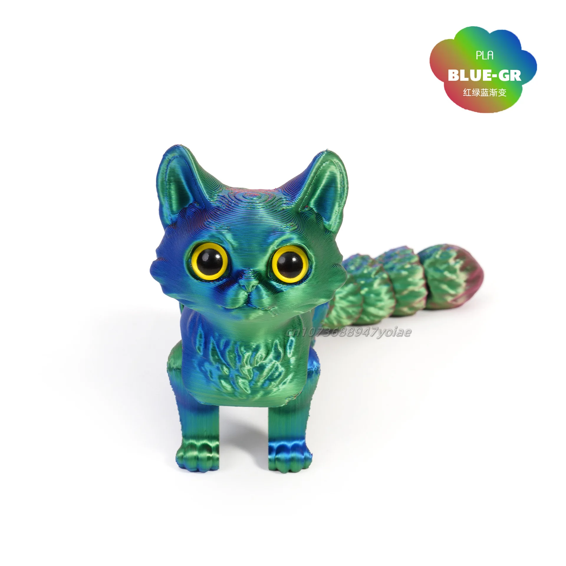 Ruchoma figurka kota 3D do dekoracji Wielokolorowy