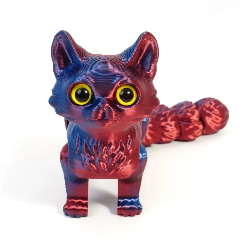 Ruchoma figurka kota 3D na biurko i deskę rozdzielczą Królewski niebieski